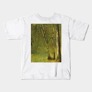 The Forest at Pontaubert by Georges-Pierre Seurat Kids T-Shirt